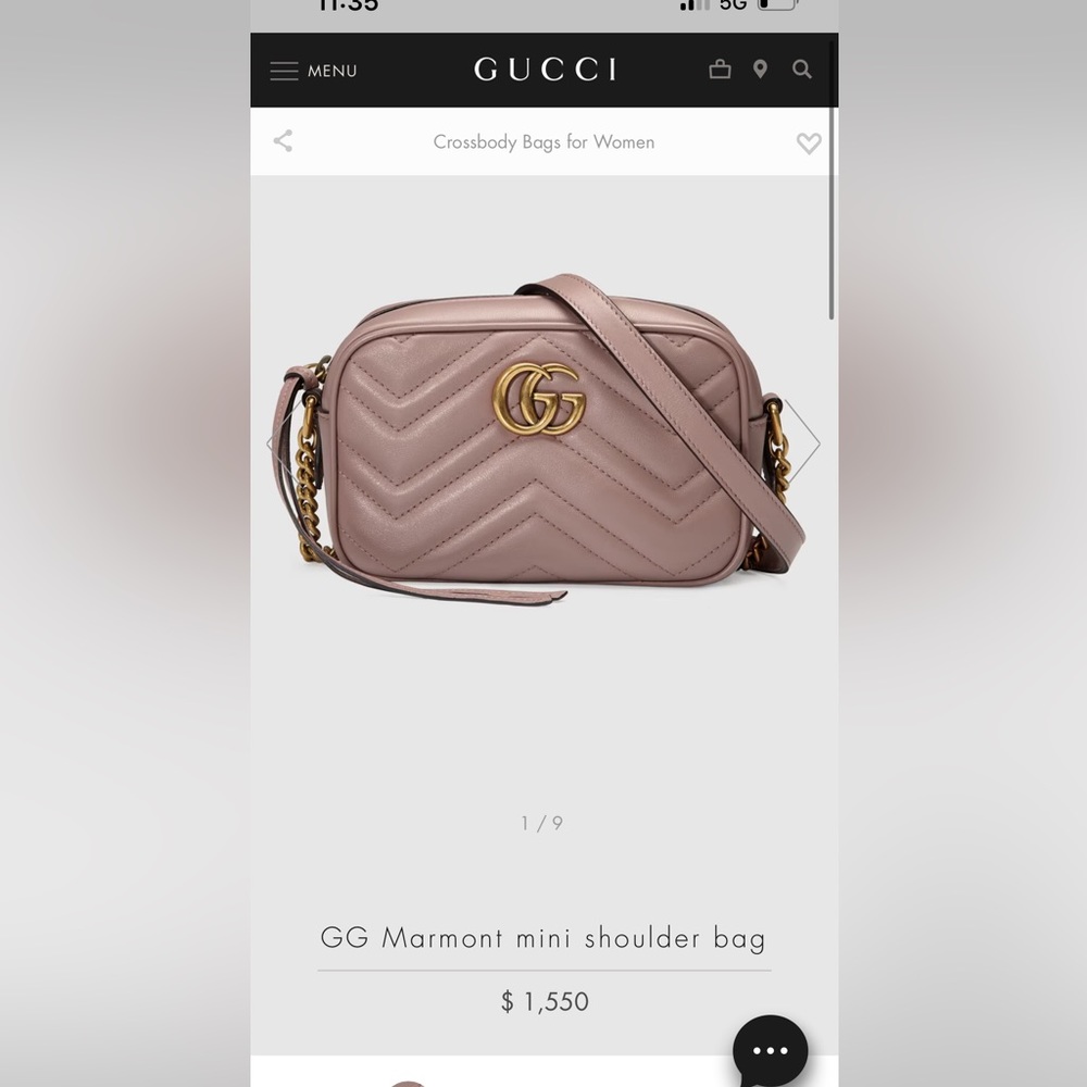 GUCCI GG Marmont matelassé mini bag